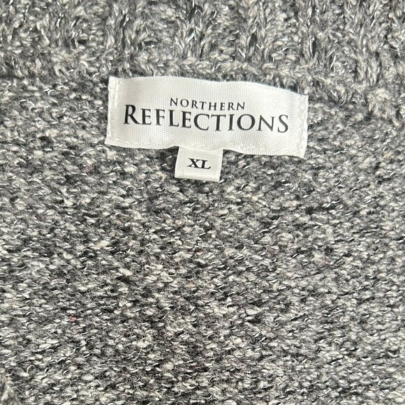 Northern Reflections Women's Heathered‎ Knit Vest Fair Isle Sz XL Zipper Sparkle - Picture 4 of 6